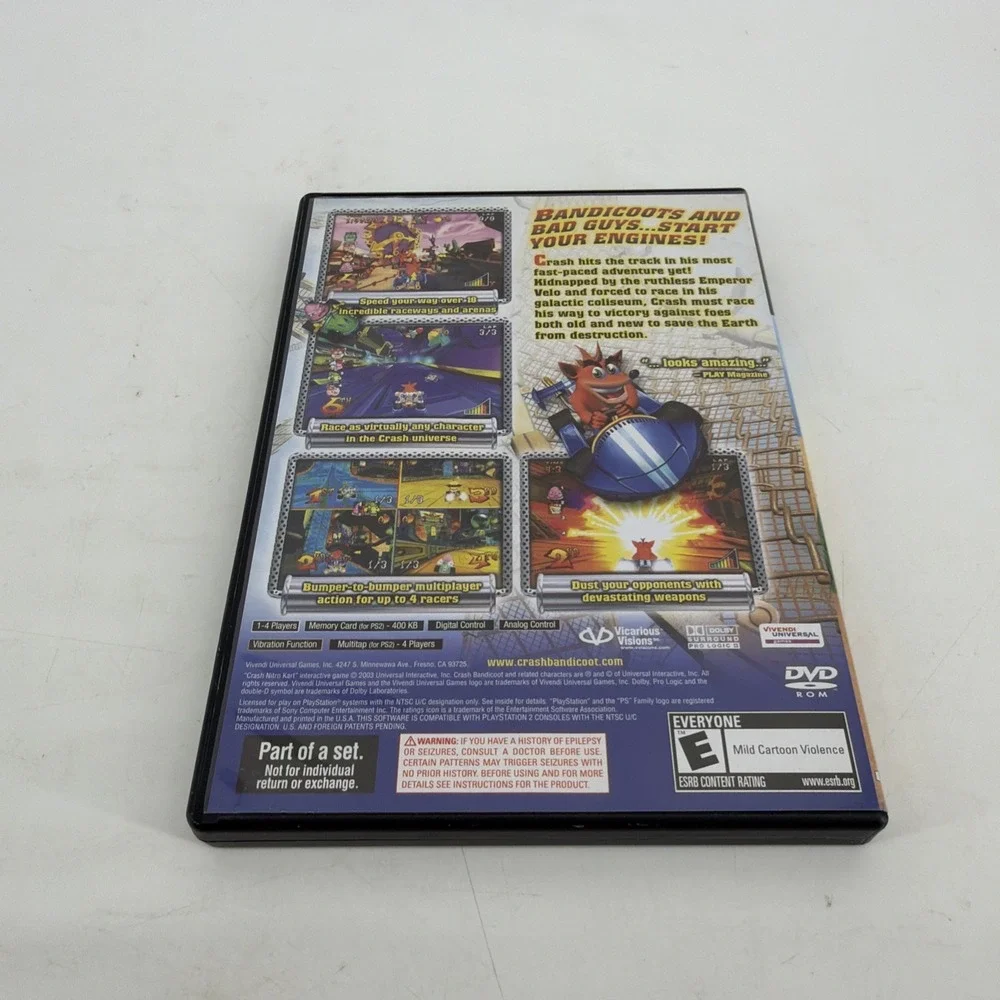 Crash Nitro Kart PS2 PlayStation 2 Complete CIB w/ Manual